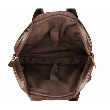 Мужская кожаная сумка Buffalo Bags коричневая 7334Q – Фото 8