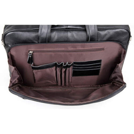 Мужская кожаная сумка 7367A Buffalo Bags черная – Фото 6