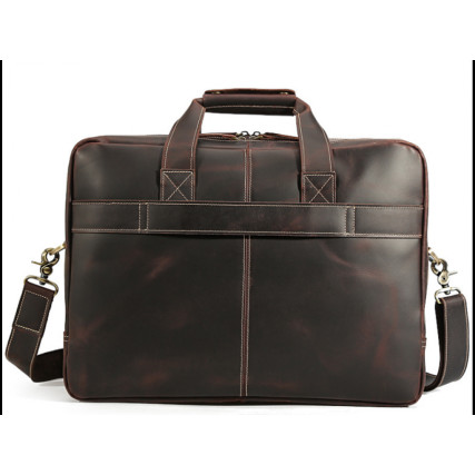 Мужская кожаная сумка для ноутбука 17&quot; Buffalo Bags коричневая 7367R – Фото 4
