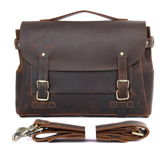 Кожаный портфель мужской Buffalo Bags коричневый 7369R