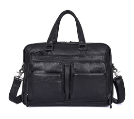Мужской кожаный портфель Buffalo Bags черный 7373A