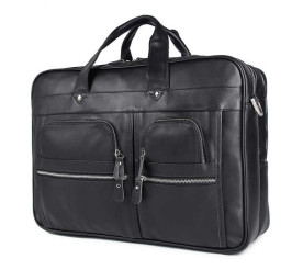 Кожаный портфель мужской Buffalo Bags черный 7387A