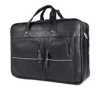 Кожаный портфель мужской Buffalo Bags черный 7387A