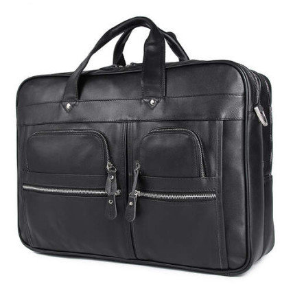 Кожаный портфель мужской Buffalo Bags черный 7387A – Фото 1