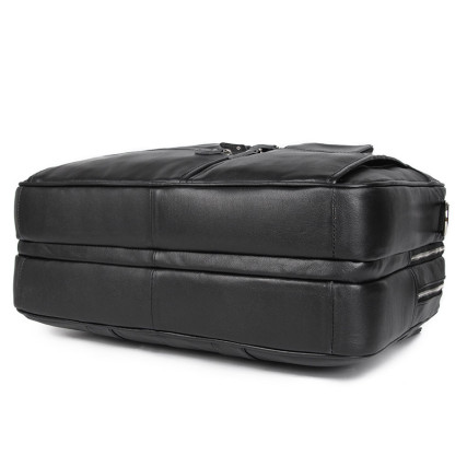 Кожаный портфель мужской Buffalo Bags черный 7387A – Фото 2