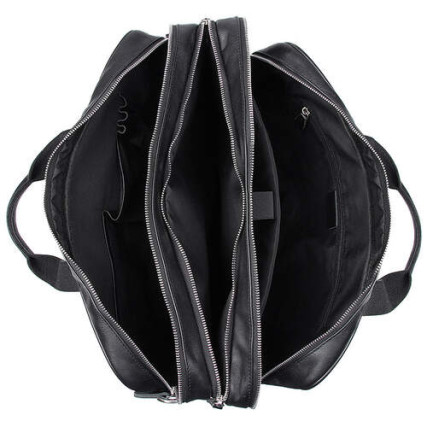Кожаный портфель мужской Buffalo Bags черный 7387A – Фото 5