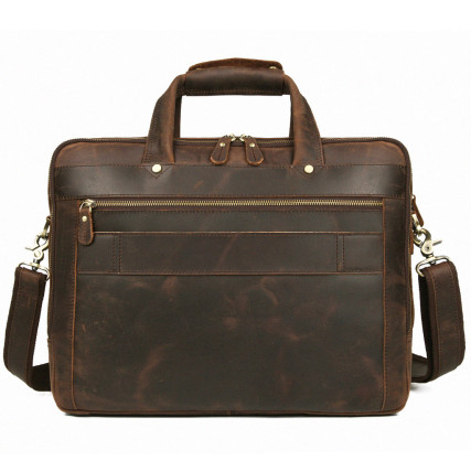 Кожаный коричневый портфель мужской 7388R Buffalo Bags – Фото 2