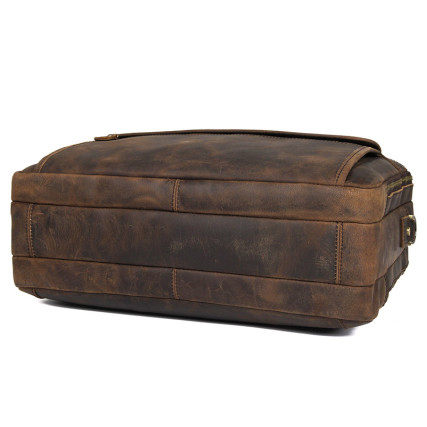 Кожаный коричневый портфель мужской 7388R Buffalo Bags – Фото 3