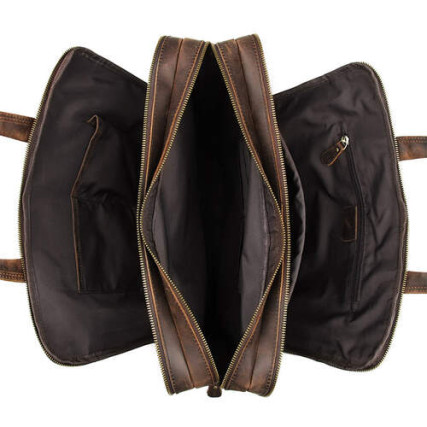 Кожаный коричневый портфель мужской 7388R Buffalo Bags – Фото 4