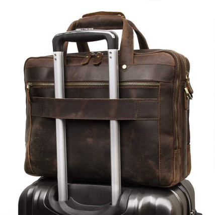 Кожаный коричневый портфель мужской 7388R Buffalo Bags – Фото 7