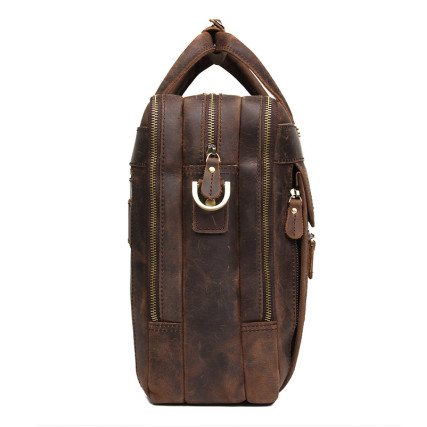 Кожаный коричневый портфель мужской 7388R Buffalo Bags – Фото 8
