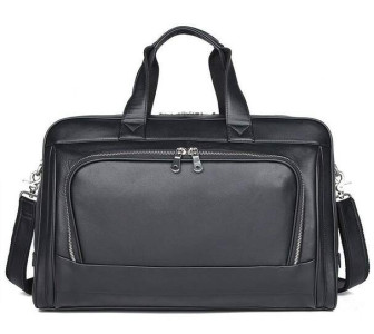 Сумка кожаная для ноутбука 17" Buffalo Bags черная 7408A