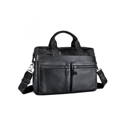 Мужская кожаная сумка Buffalo Bags черная M7122A – Фото 3