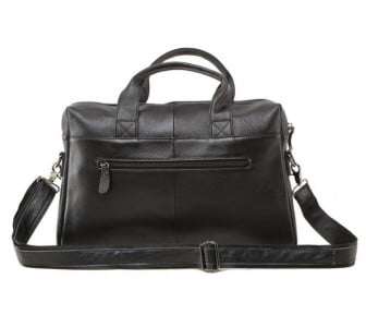 Мужская кожаная сумка Buffalo Bags черная M7122A – Фото 4