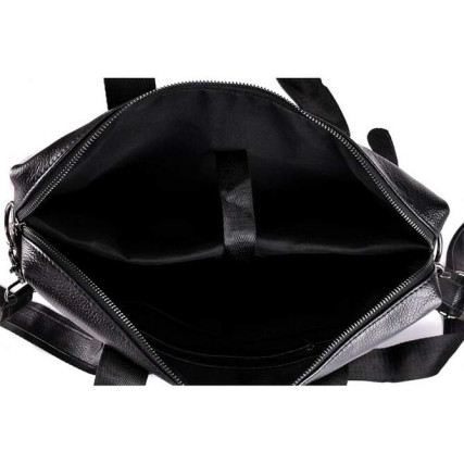Мужская кожаная сумка Buffalo Bags черная M7122A – Фото 6