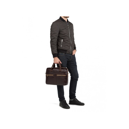 Коричневый кожаный портфель Bexhill Bx1120C – Фото 7