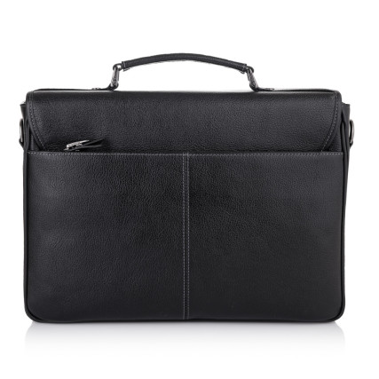 Мужской кожаный портфель Giorgio Ferretti (Италия) черный GF009black – Фото 3