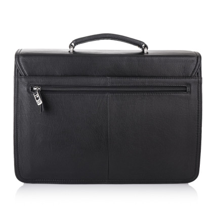 Мужской кожаный портфель Giorgio Ferretti (Италия) черный GF0113black – Фото 3