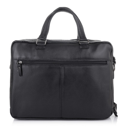 Мужской черный кожаный портфель Giorgio Ferretti (Италия) GF147Ablack – Фото 3