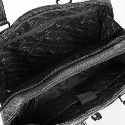 Мужской черный кожаный портфель Giorgio Ferretti (Италия) GF147Ablack – Фото 5