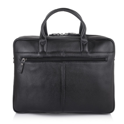 Мужской черный кожаный портфель Giorgio Ferretti (Италия) GF201850048Ablack – Фото 3