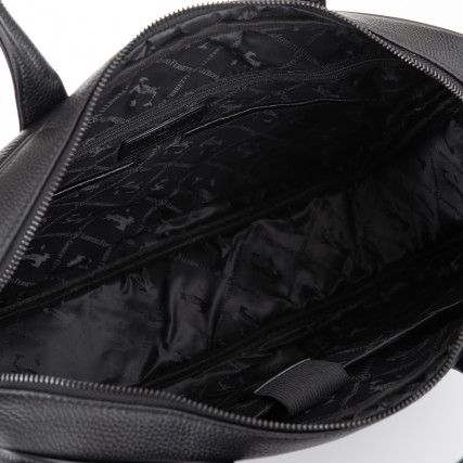 Мужской черный кожаный портфель Giorgio Ferretti (Италия) GF201850048Ablack – Фото 5