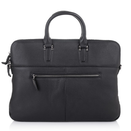Мужской кожаный портфель Giorgio Ferretti (Италия) черный GF2018849black – Фото 3