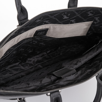 Мужской кожаный портфель Giorgio Ferretti (Италия) черный GF2018849black – Фото 5