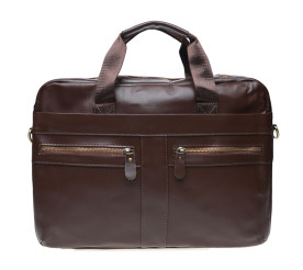 Мужская кожаная сумка Borsa Leather коричневая K11120-brown