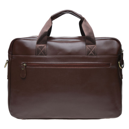 Мужская кожаная сумка Borsa Leather коричневая K11120-brown – Фото 2