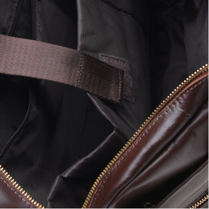 Мужская кожаная сумка Borsa Leather коричневая K11120-brown – Фото 4