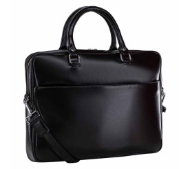 Мужской кожаный портфель Borsa Leather черный K16971v-black