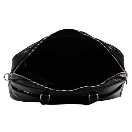 Мужской кожаный портфель Borsa Leather черный K16971v-black – Фото 2