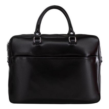 Мужской кожаный портфель Borsa Leather черный K16971v-black – Фото 3