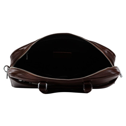 Мужской кожаный портфель Borsa Leather коричневый K16971v-brown – Фото 2