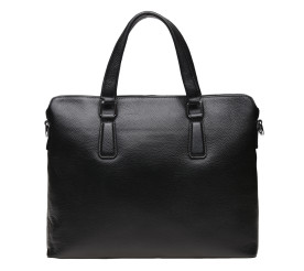 Мужская кожаная сумка Borsa Leather черная k19152-1-black
