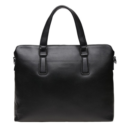 Мужская кожаная сумка Borsa Leather черная k19152-1-black – Фото 1