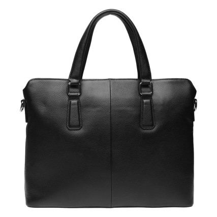 Мужская кожаная сумка Borsa Leather черная k19152-1-black – Фото 2