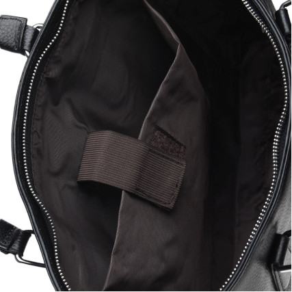 Мужская кожаная сумка Borsa Leather черная k19152-1-black – Фото 4