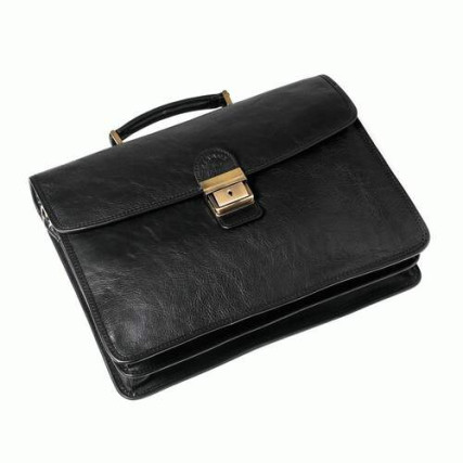 Мужской кожаный портфель Katana (Франция) черный k31022-1 – Фото 4