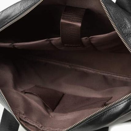 Кожаный черный портфель Buffalo Bags M1115A – Фото 6