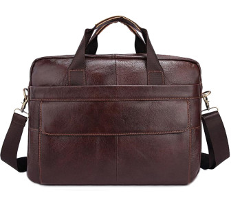 Кожаный коричневый портфель Buffalo Bags