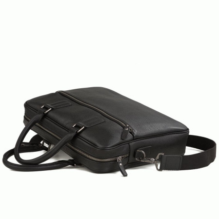 Кожаный мужской черный портфель Bexhill M47-22168-1A – Фото 3