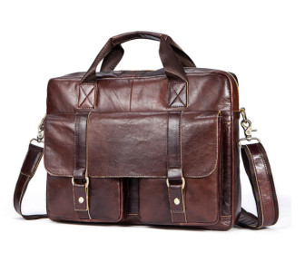 Мужская кожаная сумка Buffalo Bags коричневая M7804C