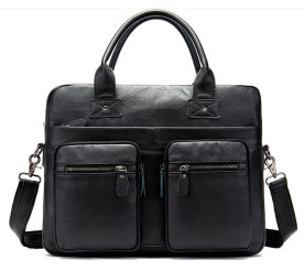 Кожаный портфель Buffalo Bags черный M8380A