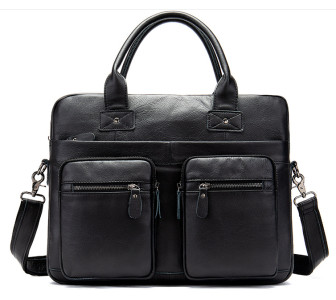 Кожаный портфель Buffalo Bags черный M8380A
