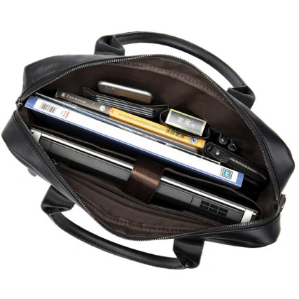 Кожаный портфель Buffalo Bags коричневый M8380C – Фото 4