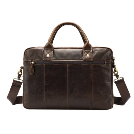 Мужская кожаная сумка Buffalo Bags коричневая M8503R – Фото 2
