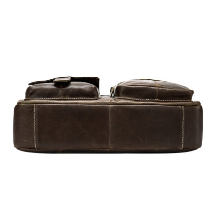 Мужская кожаная сумка Buffalo Bags коричневая M8503R – Фото 4