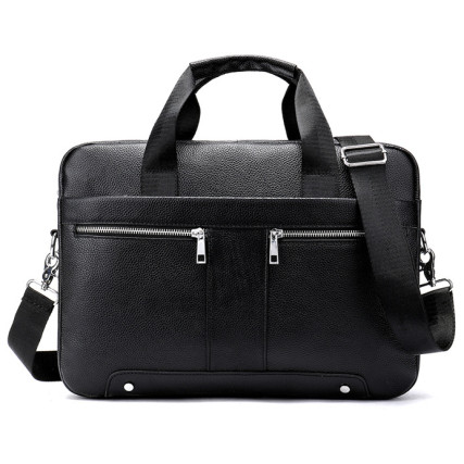 Кожаный портфель Buffalo Bags черный M8522A – Фото 1